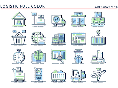 20 Free Logistic Vector Icons free freebie graphics icons logistic typography vector