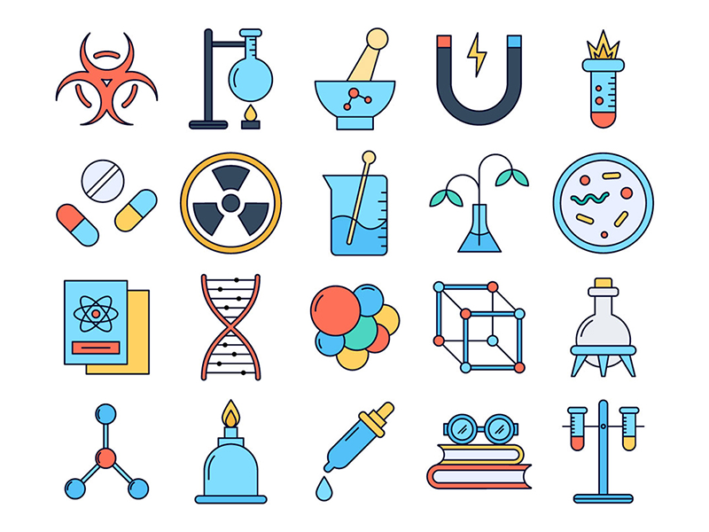 Download Science Vector Freebie Icon Set by DesZone.net - Free Vector Graphics on Dribbble