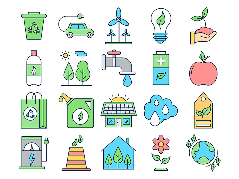 Ecology Vector Freebie Icon Set by GraphicSurf.com on Dribbble