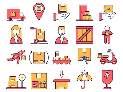 Delivery Vector Freebie Icon Set