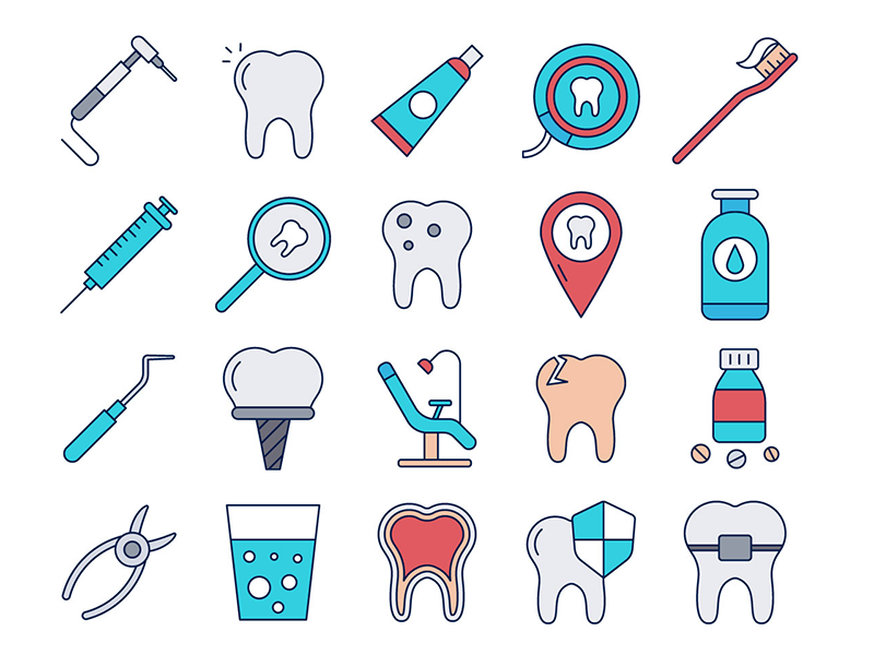 Dental Vector Freebie Icon Set by GraphicSurf.com on Dribbble