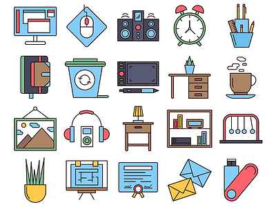 Workspace Vector Freebie Icon Set free freebie graphics icons typography vector workspace