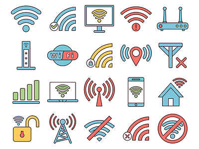 Wi-Fi Vector Freebie Icon Set free freebie graphics icons typography vector wi fi