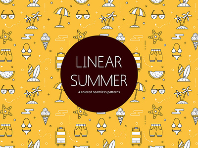 Summer Linear Vector Seamless Free Pattern free freebie graphics pattern summer typography vector