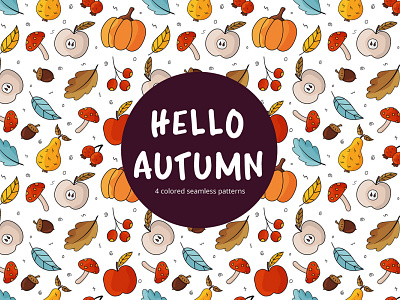 Autumn Vector Free Seamless Pattern autumn free freebie graphics illustration pattern typography vector