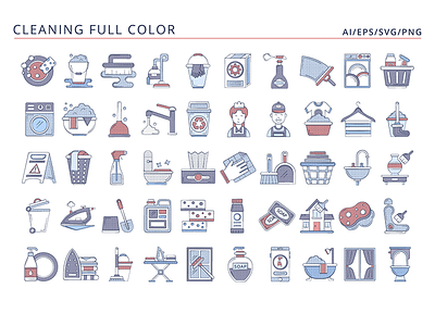 50 Cleaning Icons cleaning graphics icons typography vector