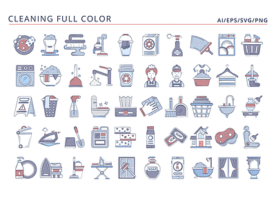 50 Cleaning Icons