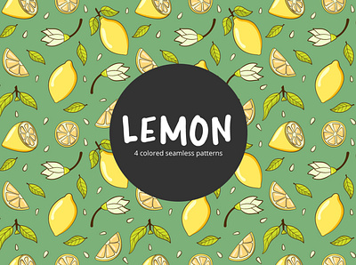 Lemon Vector Free Seamless Pattern design free freebie graphics lemon pattern typography vector