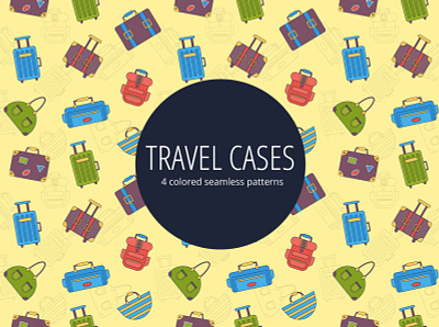 Travel Cases Vector Seamless Pattern cases graphics pattern travel typography vector