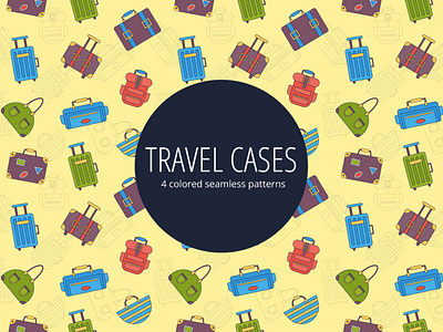 Travel Cases Vector Seamless Pattern