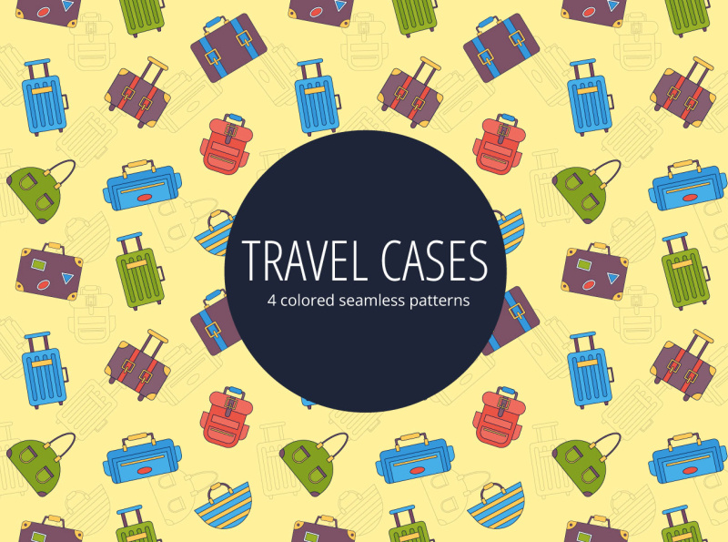 Travel Cases Vector Seamless Pattern by on Dribbble