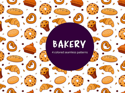 Bakery Vector Free Seamless Pattern bakery free freebie graphics pattern typography vector