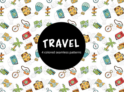 Travel Vector Free Seamless Pattern free freebie graphics pattern travel typography vector