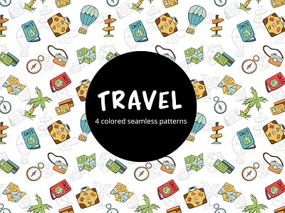 Travel Vector Free Seamless Pattern