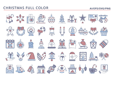 50 Christmas Icons christmas graphics icons typography vector