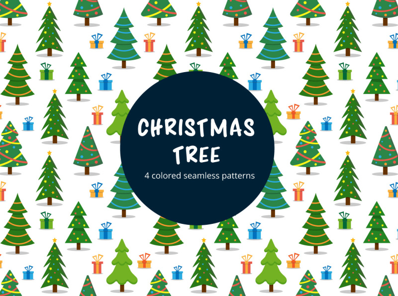 Christmas Tree Vector Seamless Pattern By Graphicsurf.com On Dribbble