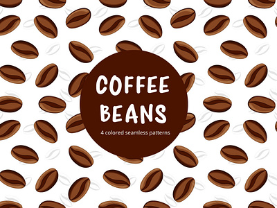 Coffee Beans Vector Free Seamless Pattern