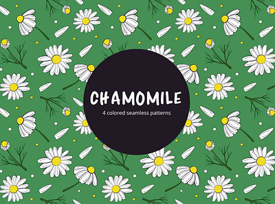 Chamomile Vector Free Pattern chamomile free freebie graphics pattern typography vector