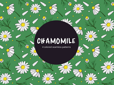 Chamomile Vector Free Pattern