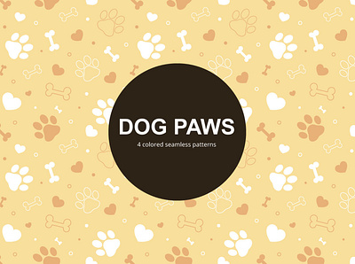 Dog Paws Vector Free Seamless Pattern free freebie graphics pattern typography vector