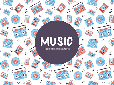 Vector Music Seamless Pattern graphics music pattern typography vector