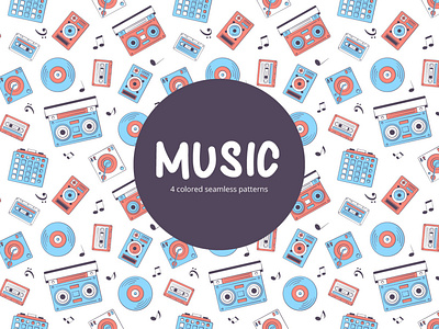 Vector Music Seamless Pattern