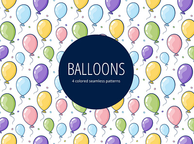 Balloons Vector Free Seamless Pattern balloons free freebie graphics pattern typography vector