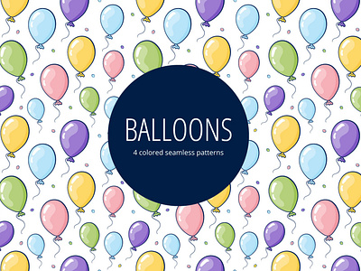 Balloons Vector Free Seamless Pattern