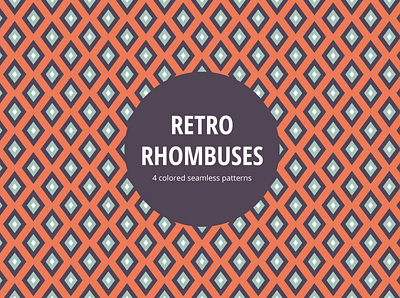 Retro Rhombuses Vector Seamless Pattern graphics pattern retro typography vector