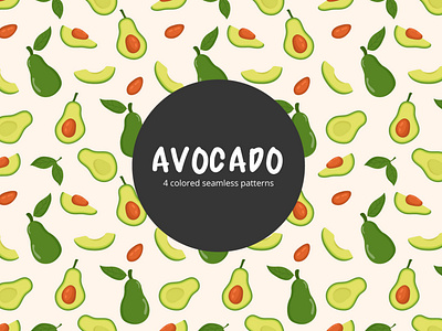 Avocado Vector Free Seamless Pattern