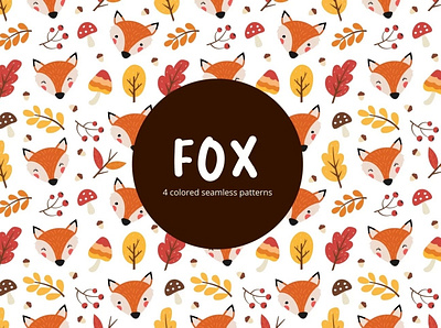 Fox Vector Free Seamless Pattern fox free freebie graphics pattern typography vector