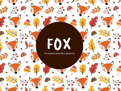 Fox Vector Free Seamless Pattern