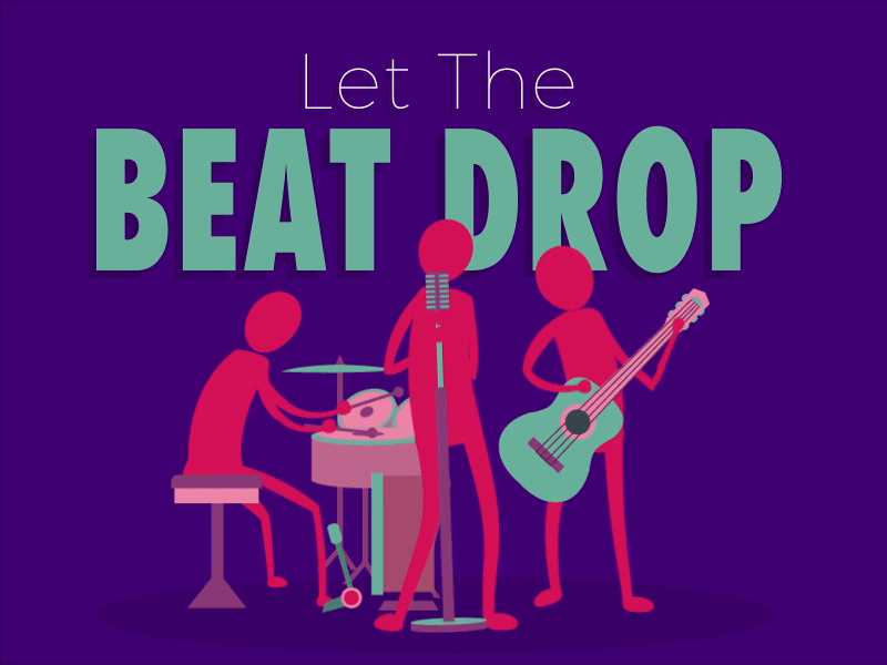 Let the Beat Drop! aftereffects animation beat dance gif illustration