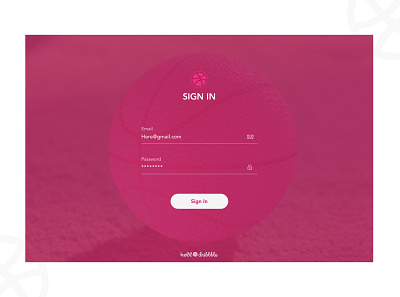 Hello Dribbble - Dribbble Sign In app design flat illustration ui ux web website