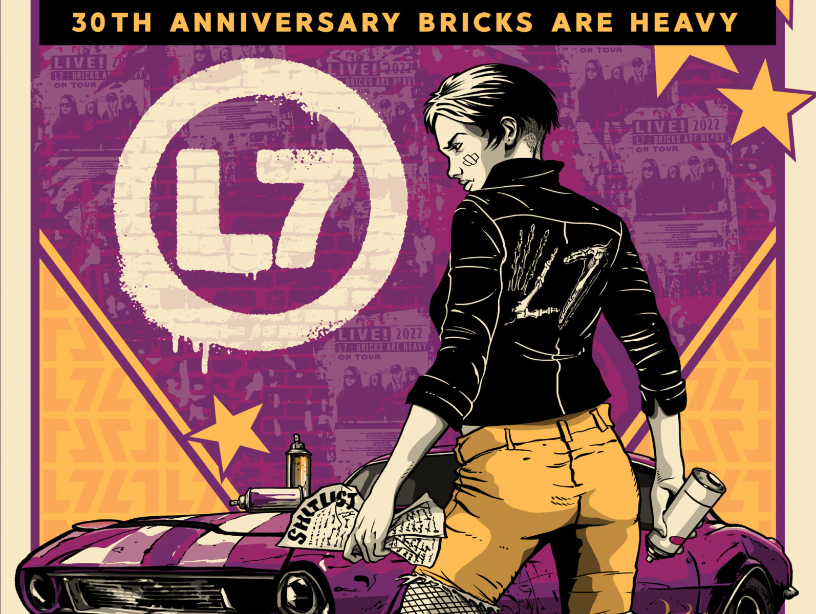 L7 Bricks Are Heavy Tour Poster by Jack C. Gregory on Dribbble