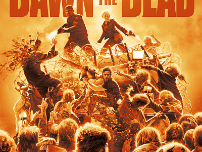 Dawn of the Dead 2004 bus chainsaw dawn of the dead design film george romero horror illustration jack c. gregory jack gregory jake weber james gunn milwaukee poster sarah polley shotgun ving rhames zack snyder zombie zombies
