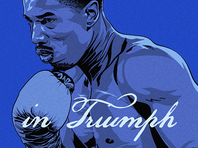 Creed adonis creed apollo creed blue boxing creed illustration michael b jordan rocky triumph