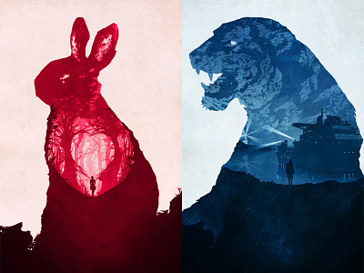 Animal World animal world film illustration jack c. gregory poster rabbit tiger