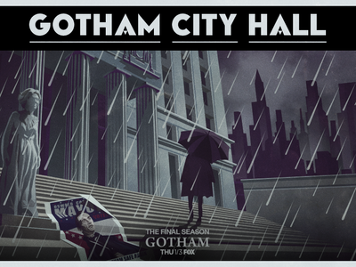 Gotham City Hall - GOTHAM graphic design jack gregory jack c. gregory deco dc comics fox illustration film television penguin batman gotham