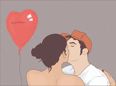 Couples couple illustration kissing love vector