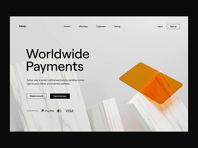 Keep Website banking card cards finance fintech funds payments transactions wallet