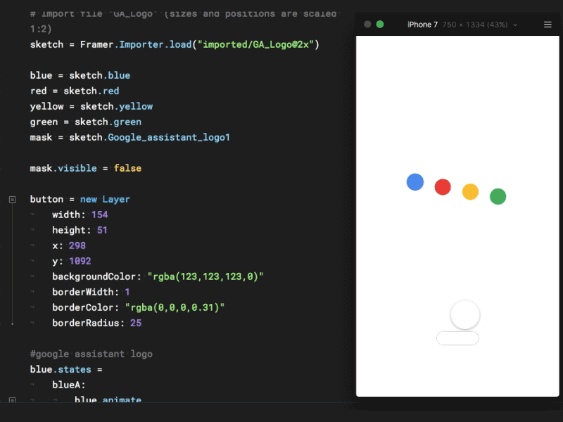 Playing with Framer & Google assistant