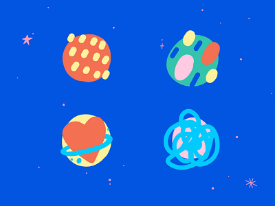 Abstract icons - part 1 concept art creative mind class icons illustration planets space universe