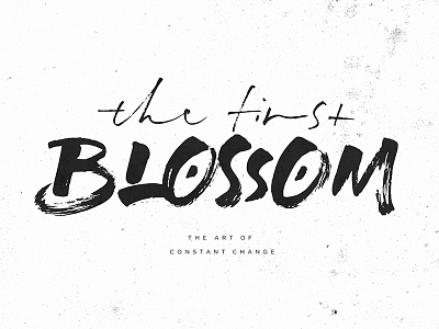 First Blossom logo blackwhite branding brush calligraphy event logo raw
