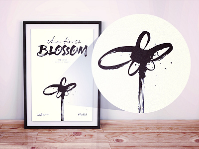 Poster First Blossom ar branding calligraphy design event flower handmade lettering poster