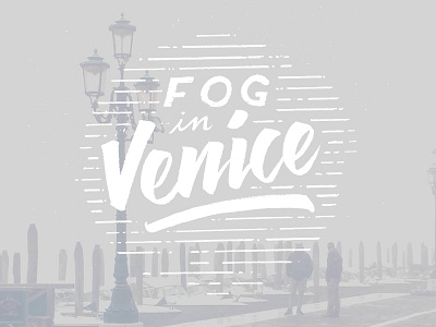 Fog in Venice calligraphy fog lettering logo venice