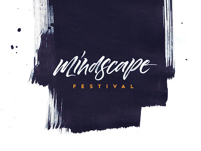 Mindscape Festival black bruhpen logo brush calligraphy calligraphy logo festival logo mindscape strokes