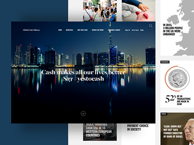 Yes to Cash corporate desktop infographics landing page ui ux website