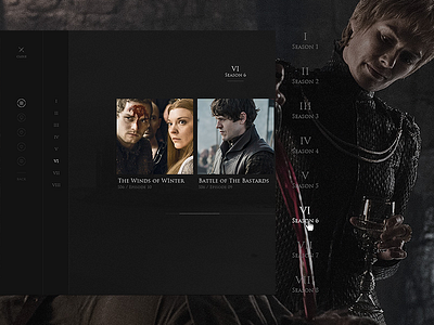 Navigation Menu - Game of Thrones Viewer's Experience