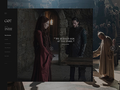 Episode Experience - Game of Thrones Viewer's Experience dark experience full screen game of thrones got guide interactive movie series tv
